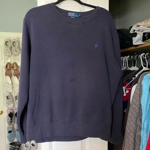 navy polo sweatshirt